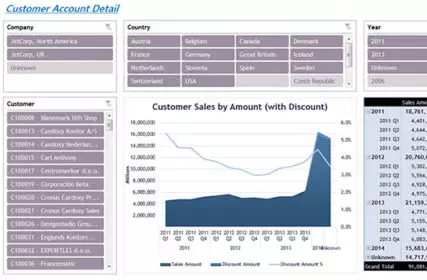 Customer Account by Sales