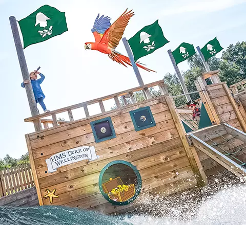 Childrens pirate ship fort